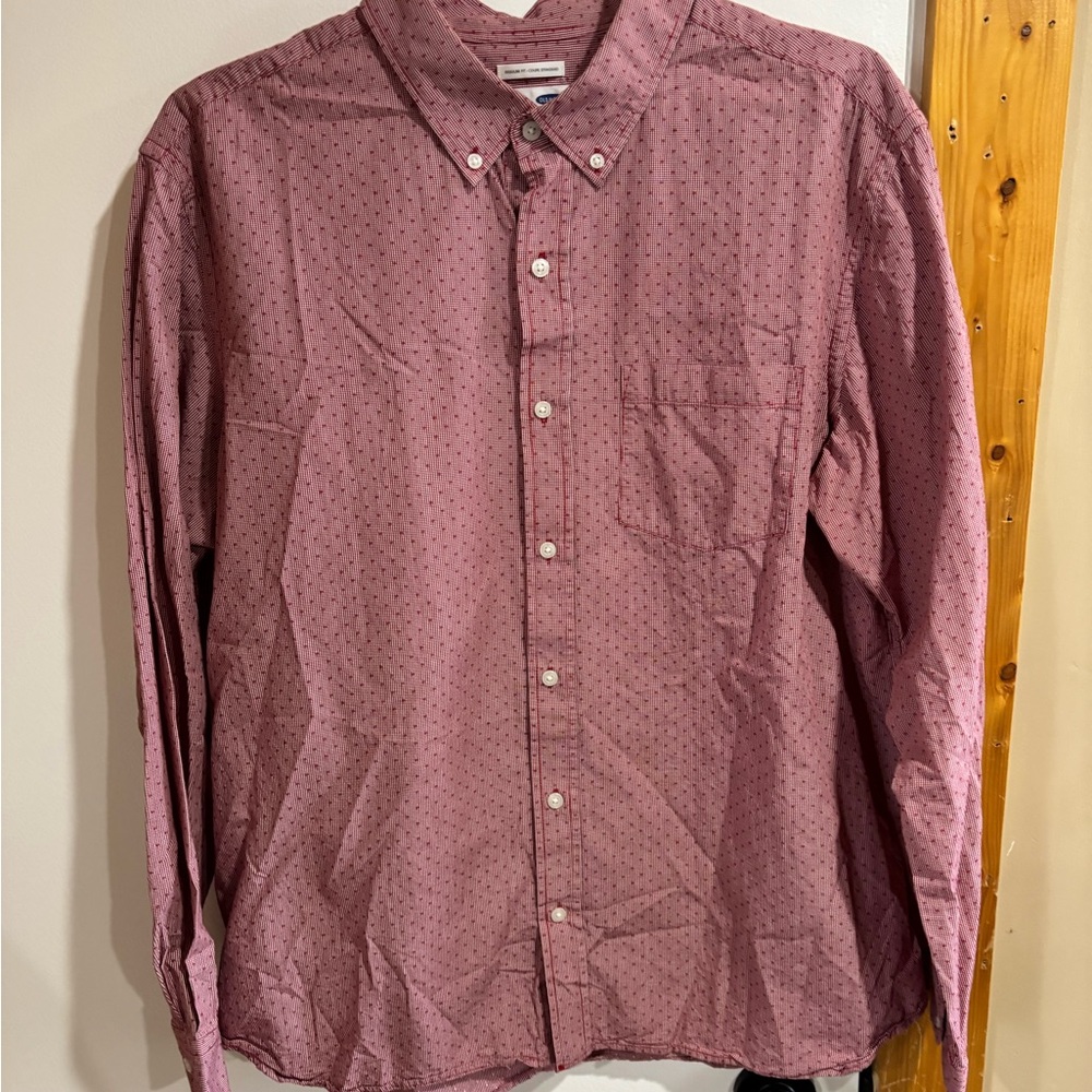 Men's Pink Button-Up Shirt